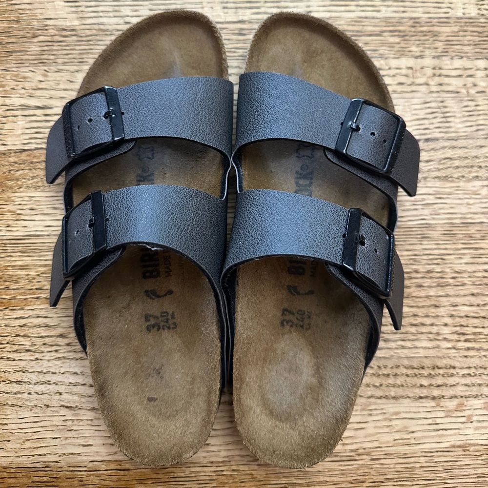 Birkenstock Dark Brown Double Strap Sandals